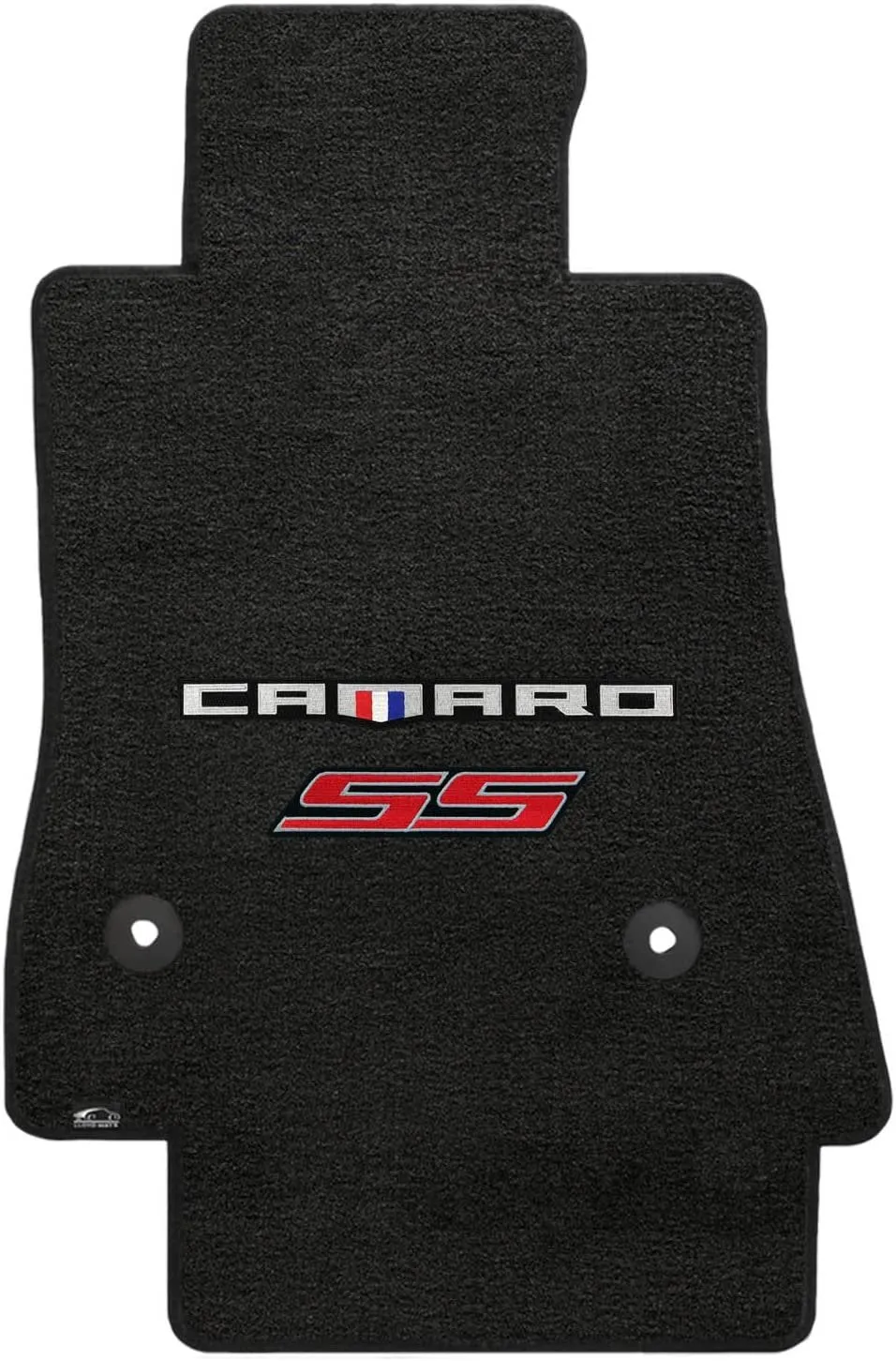 2016-2024 Camaro 2PC Lloyds Mats Velourtex Camaro : Ebony SS Red Double Logo