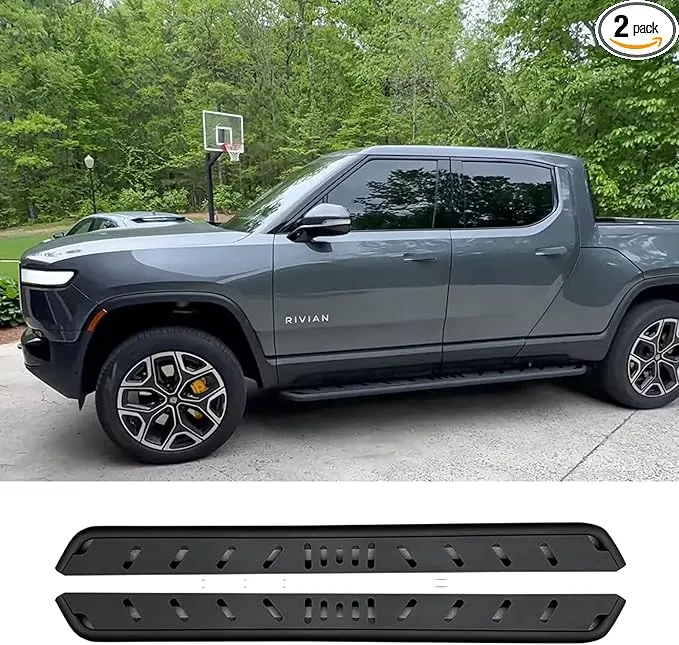 2PCS Running Boards for Rivian R1T Door Side Steps Nerf Bars Pedal Compatible with R1T 2022 2023 2024 Rivian Exterior Accessories