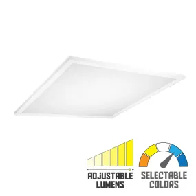 2x2 LED Flat Panel Light, 4300 Lumens, 40 Watts Adjsutable, 35K/40K/50K, 120/277V