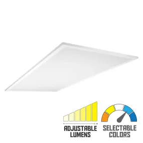 2x4 LED Flat Panel Light, 6000 Lumens, 50 Watts Adjsutable, 35K/40K/50K, 120/277V