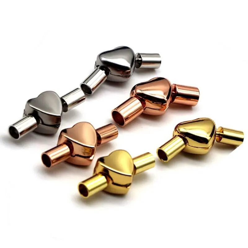 30pcs 22mm Heart Shape Bracelet Magnetic Closures