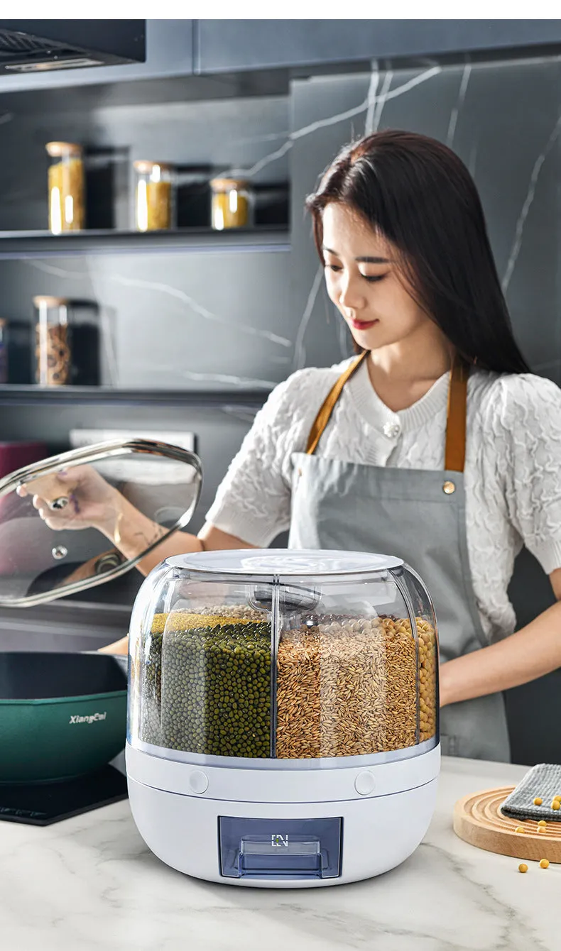360° Rotating Dry Food and Grain Storage Dispenser