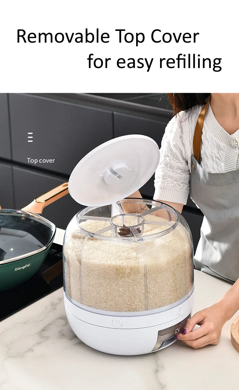 360° Rotating Dry Food and Grain Storage Dispenser