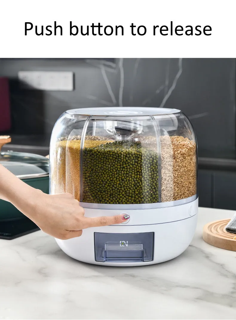 360° Rotating Dry Food and Grain Storage Dispenser