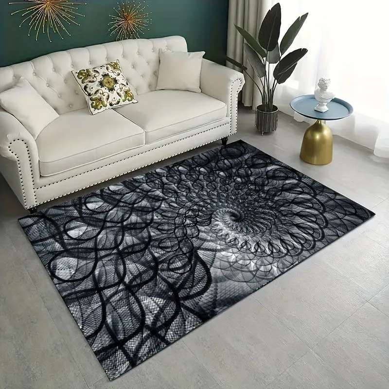 3D Vision Area Rug: Non-Slip, Creative Three-Dimensional Floor Mat for Abstract Living Room Decor