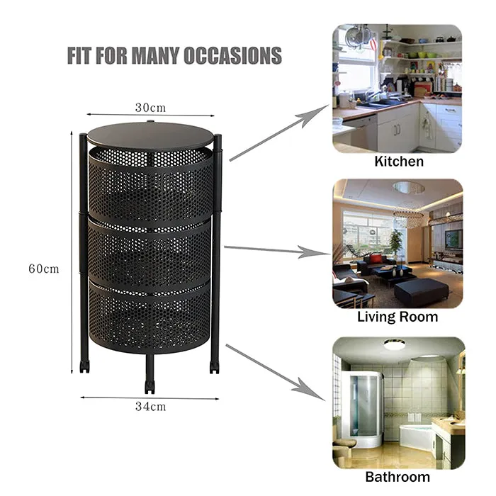 4 Tier Kitchen Storage Rotatable Rack