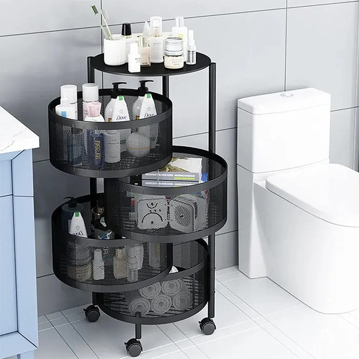 4 Tier Kitchen Storage Rotatable Rack