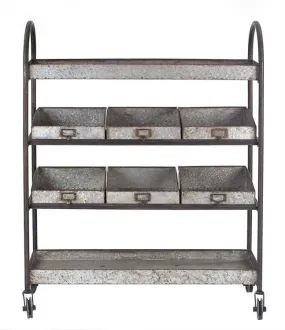4 TIER ROLLING CART