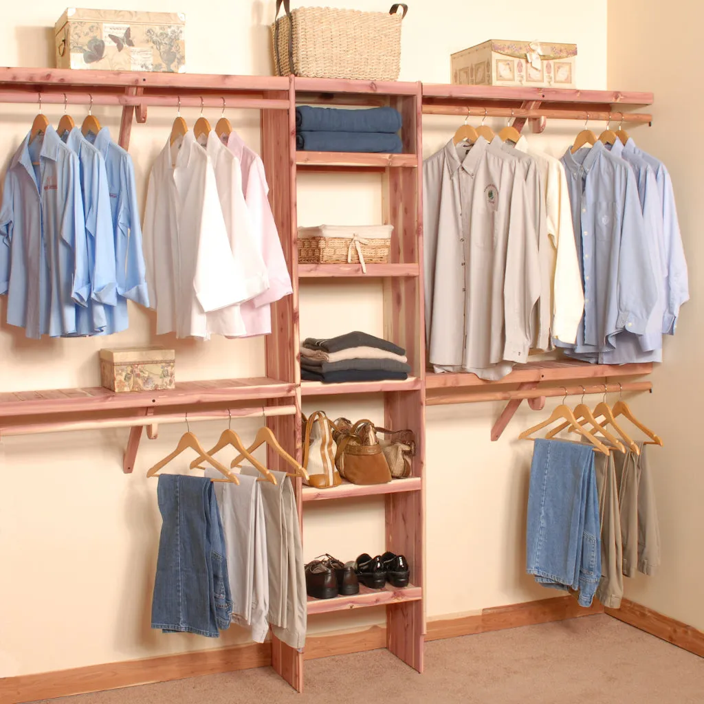 6' Deluxe Solid Wall Closet Organization Kit (73.5") | 12.5" Deep