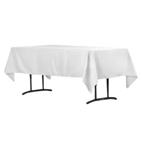 60"x102" Rectangular Polyester Tablecloth - White
