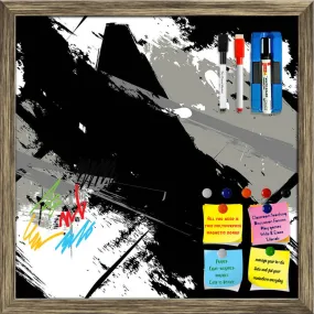 Abstract Art Grunge Pattern Framed Magnetic Dry Erase Board | Combo with Magnet Buttons & Markers