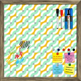 Abstract Geometric 3D Pattern D3 Framed Magnetic Dry Erase Board | Combo with Magnet Buttons & Markers