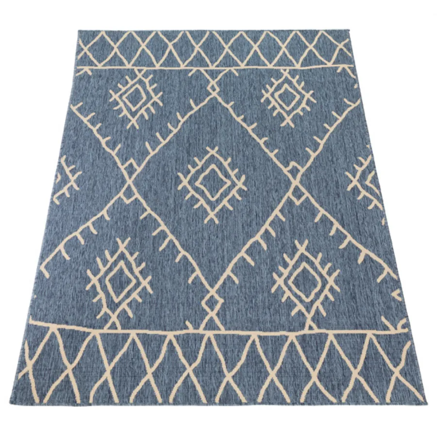 Agatti Tribal Outdoor Large Blue Rug