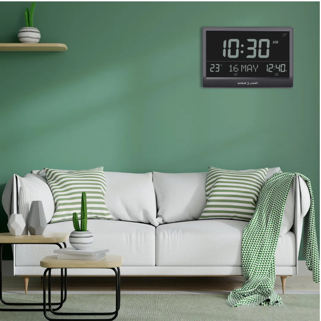 Alfajr Jumbo Automatic Worldwide Digital Azan/Nimaz Prayer Wall Clock CJ-07/CJ-17