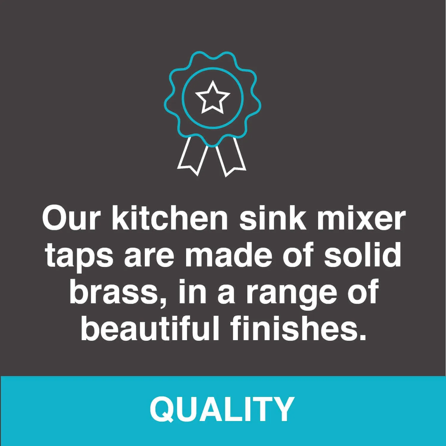 Alpha dual flow kitchen sink tap twin lever - brown