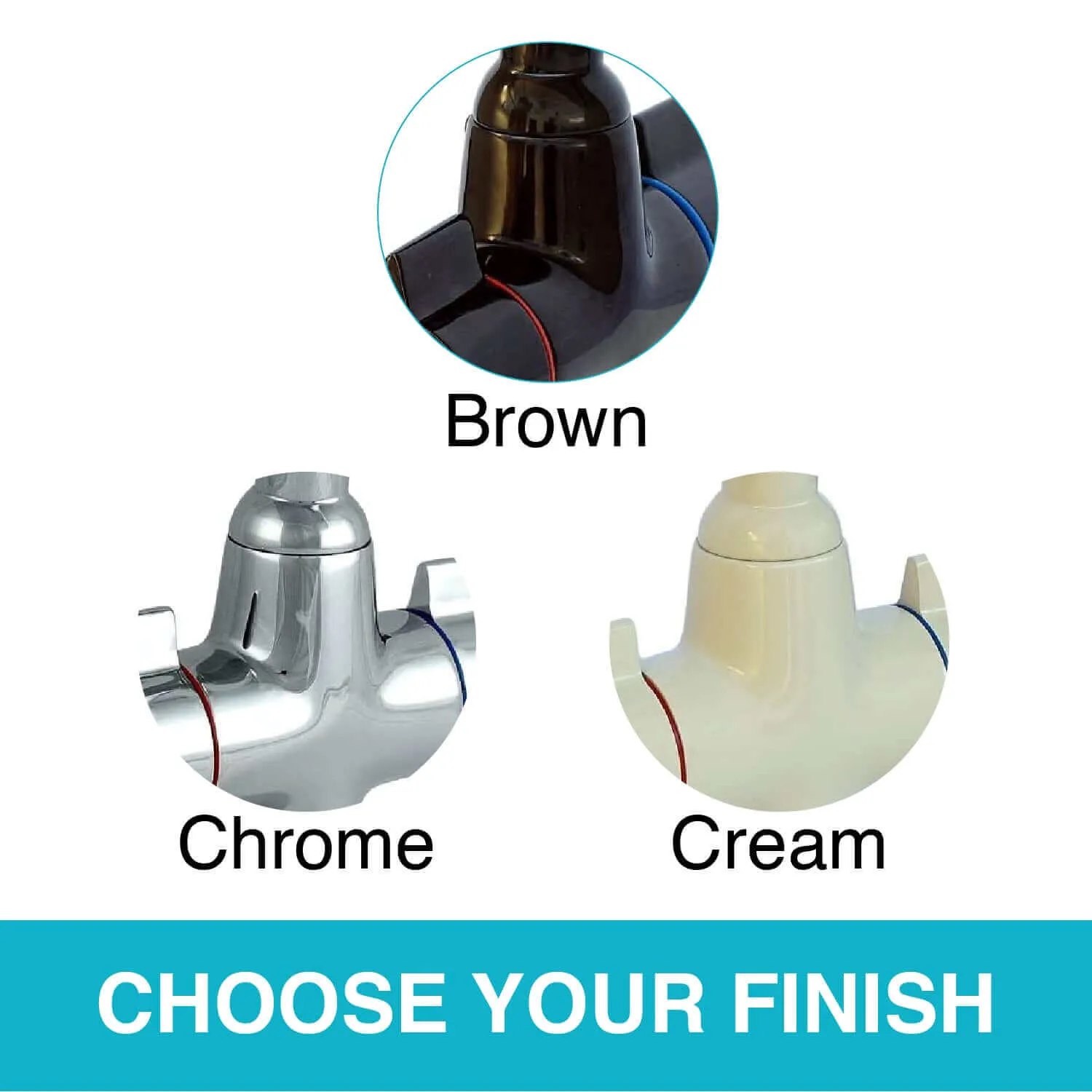Alpha dual flow kitchen sink tap twin lever - brown