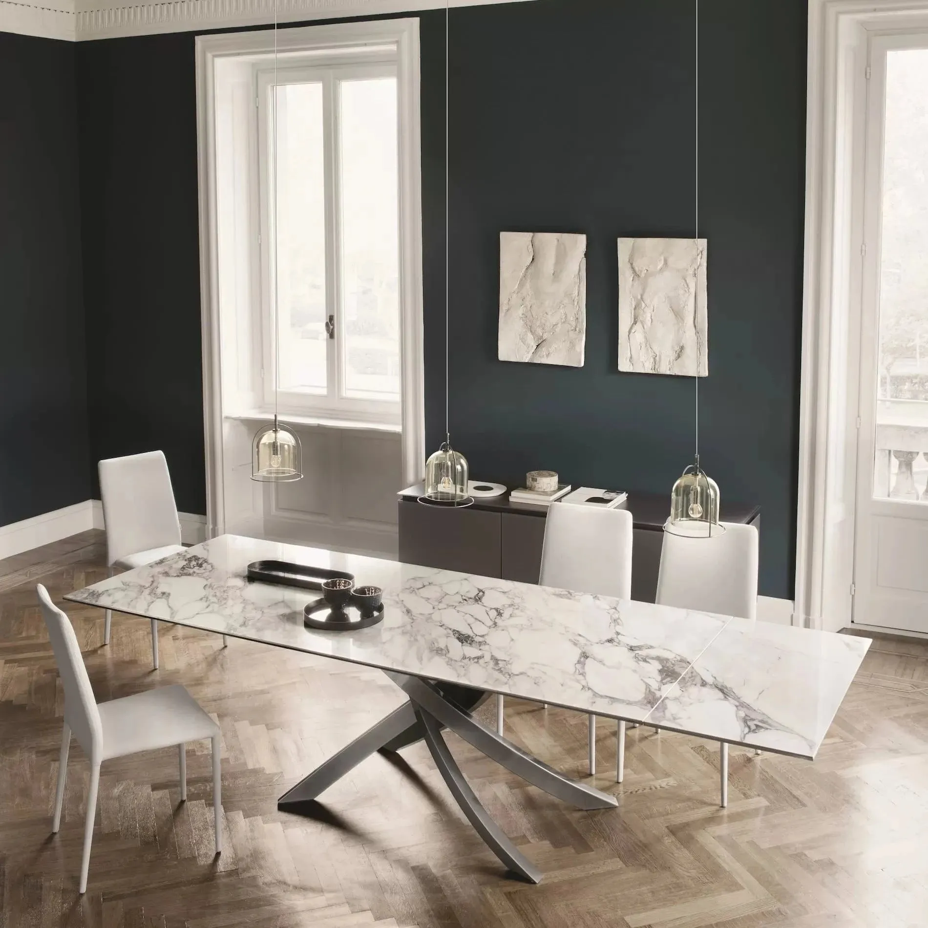 Artistico Extendable Rectangular Marble/Ceramic Table