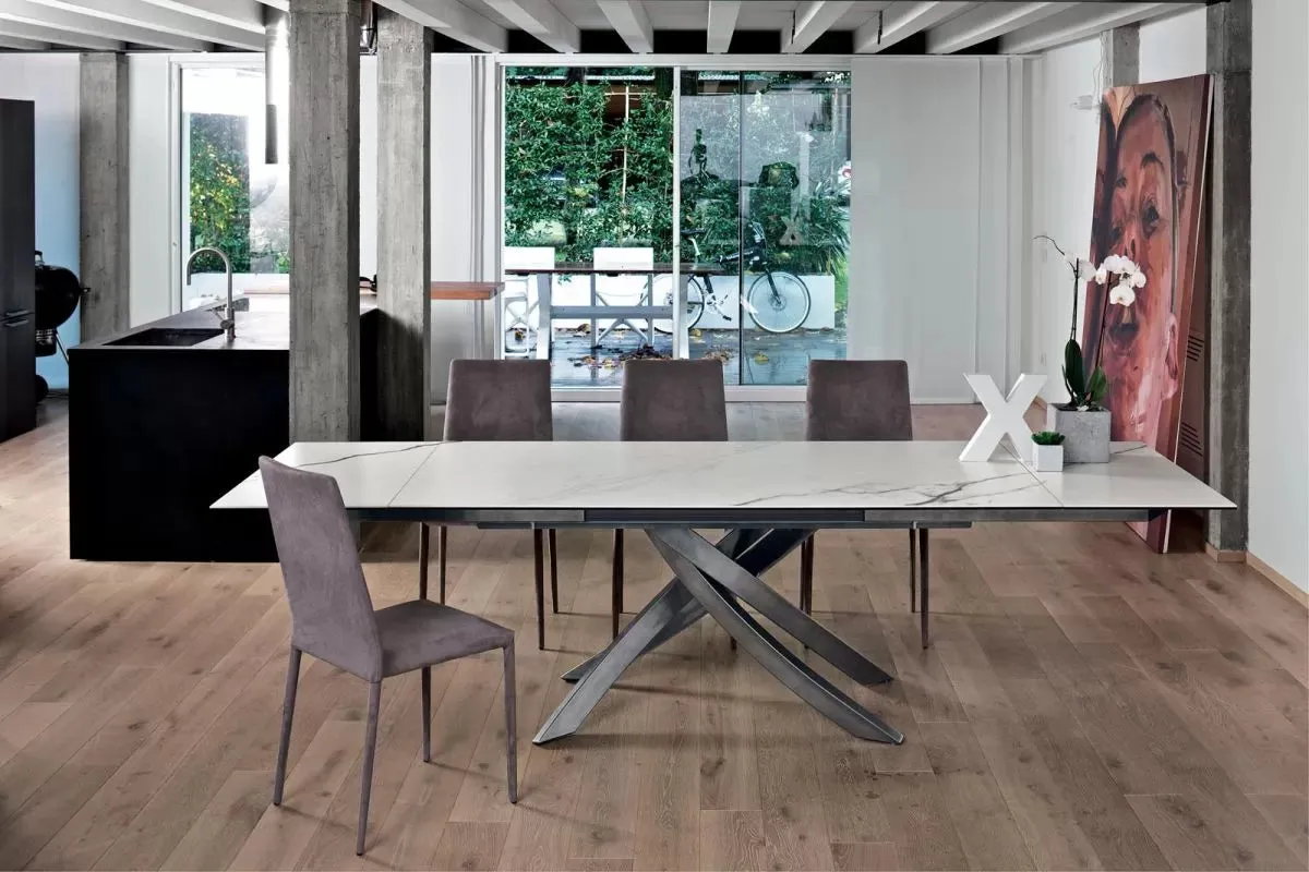 Artistico Extendable Rectangular Marble/Ceramic Table