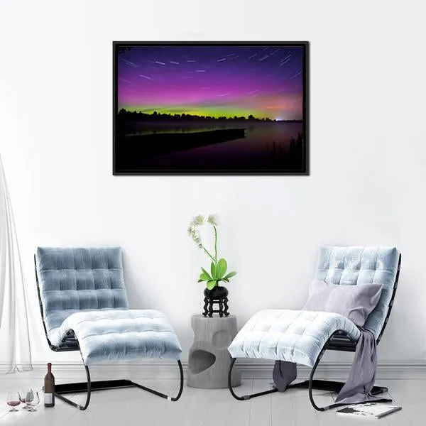 Aurora Borealis Seen From Polish Canvas Wall Art