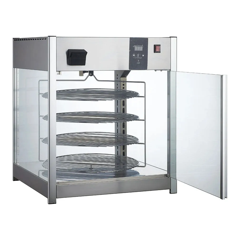 BakeMax BMPW418 25-1/2" Titan Series Pizza Warmer Display Case, Countertop, 1700 watts