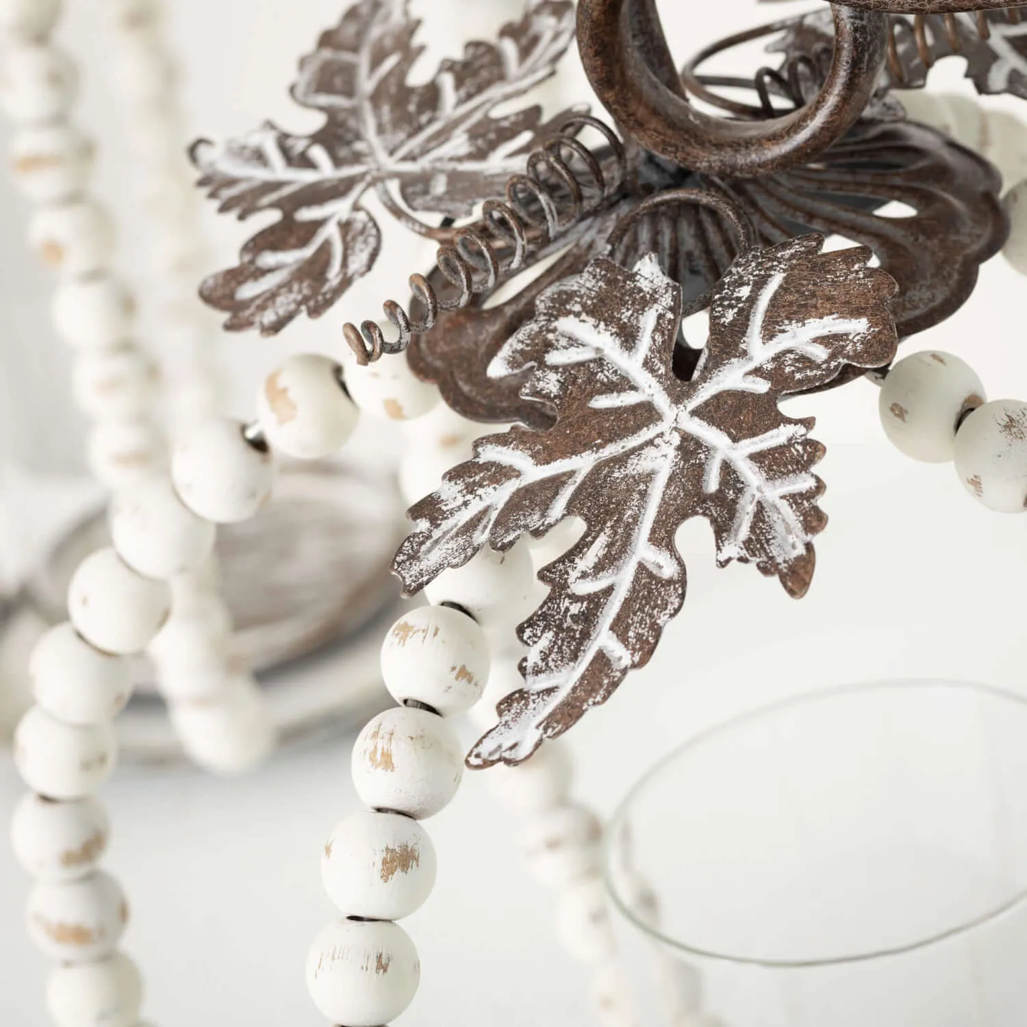 Beaded Pumpkin Pillar Holders