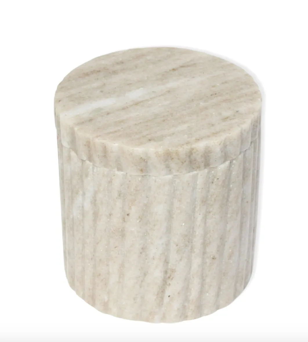 Beige Marble Canisters, three sizes