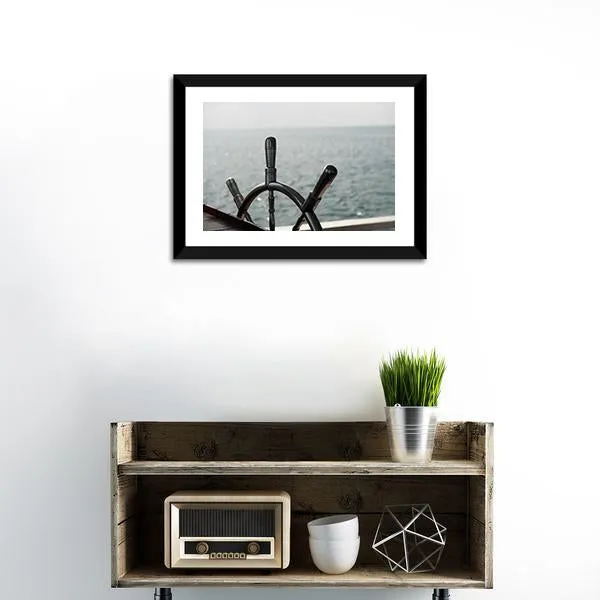 Boat Steering Wheel Canvas Wall Art