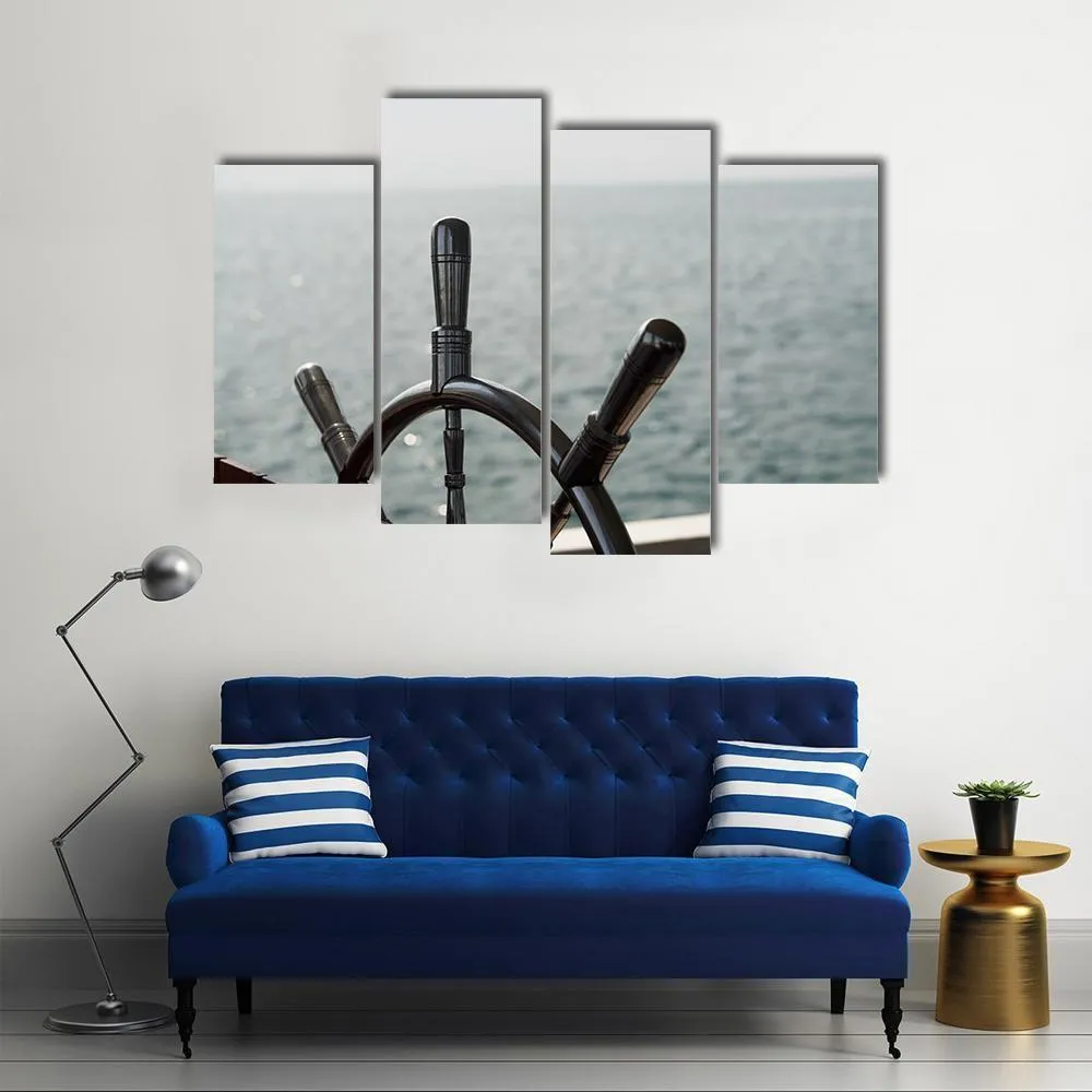 Boat Steering Wheel Canvas Wall Art