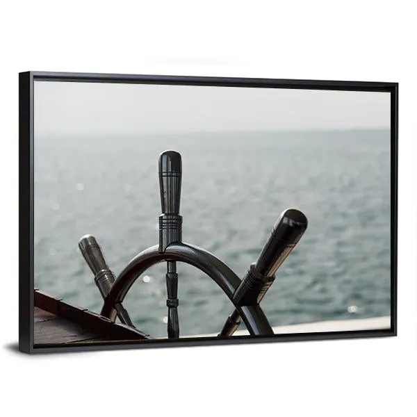 Boat Steering Wheel Canvas Wall Art