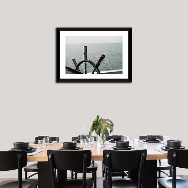 Boat Steering Wheel Canvas Wall Art