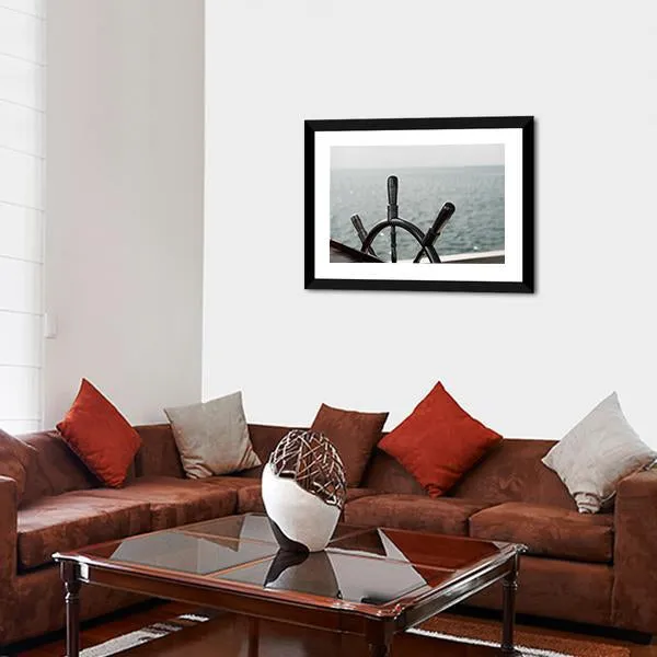 Boat Steering Wheel Canvas Wall Art