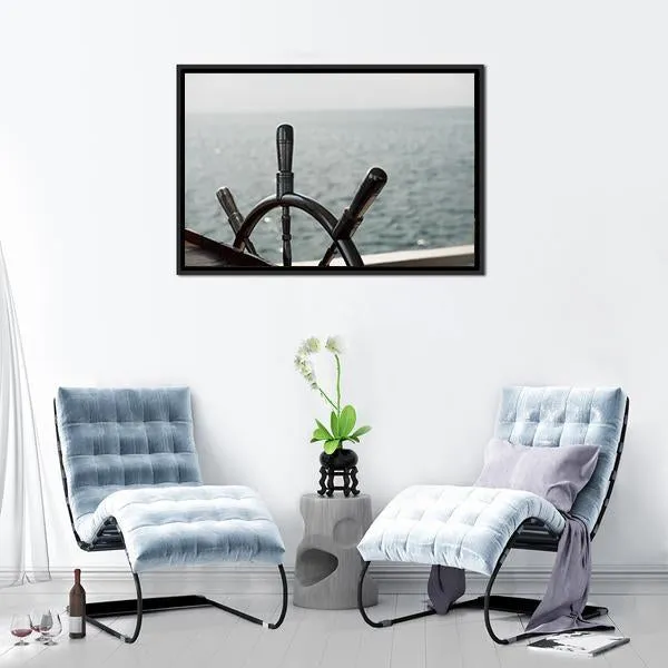 Boat Steering Wheel Canvas Wall Art