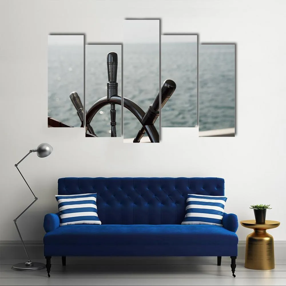 Boat Steering Wheel Canvas Wall Art