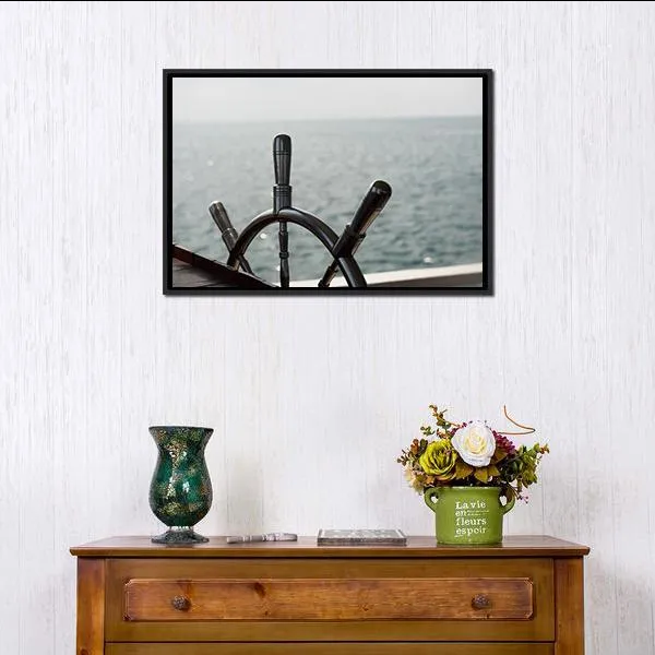 Boat Steering Wheel Canvas Wall Art