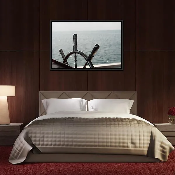 Boat Steering Wheel Canvas Wall Art