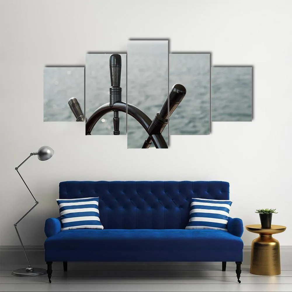 Boat Steering Wheel Canvas Wall Art