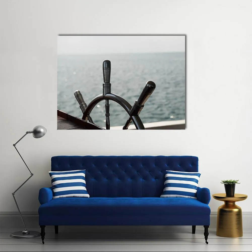 Boat Steering Wheel Canvas Wall Art