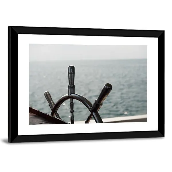 Boat Steering Wheel Canvas Wall Art