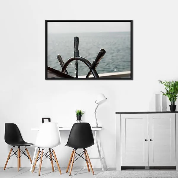 Boat Steering Wheel Canvas Wall Art