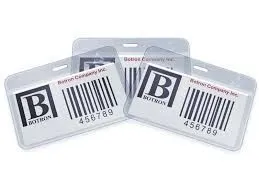 Botron BH120 ESD-Safe Vertical ID Holder, Clear, 2.5" x 4"