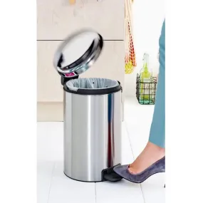 Brabantia NewIcon Pedal Bin 12L - Brilliant Steel