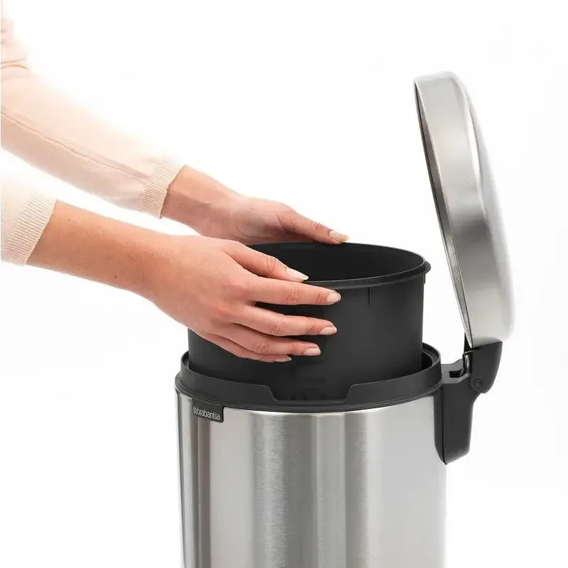 Brabantia NewIcon Pedal Bin 12L - Brilliant Steel
