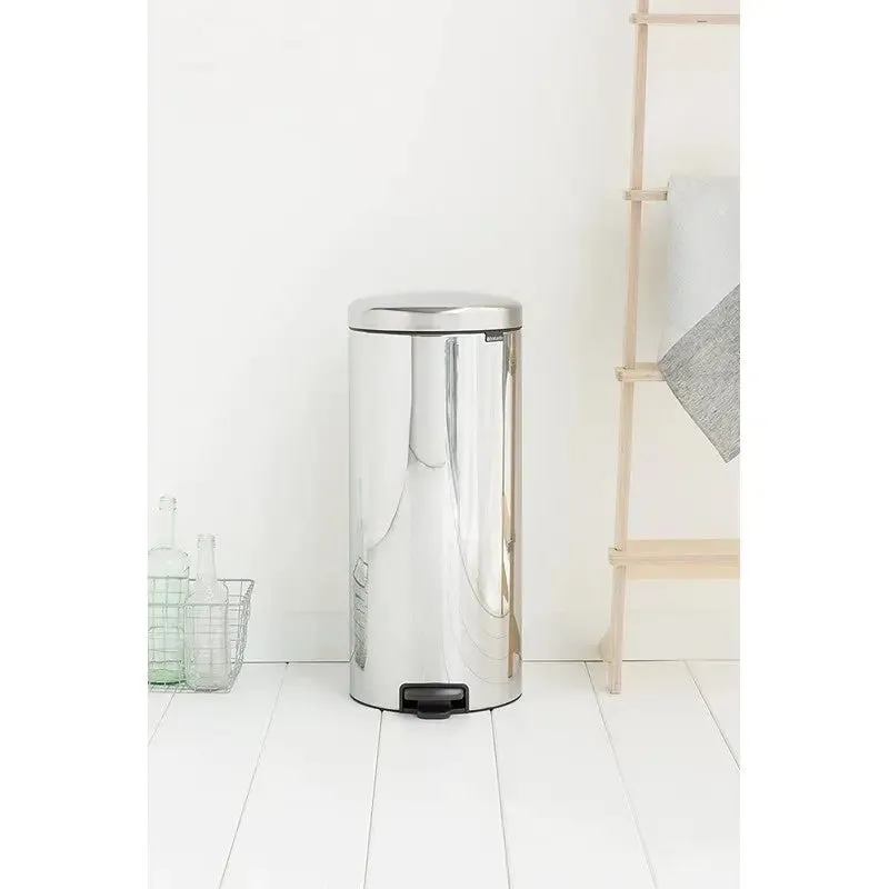 Brabantia NewIcon Pedal Bin 30 Litre - Brilliant Steel