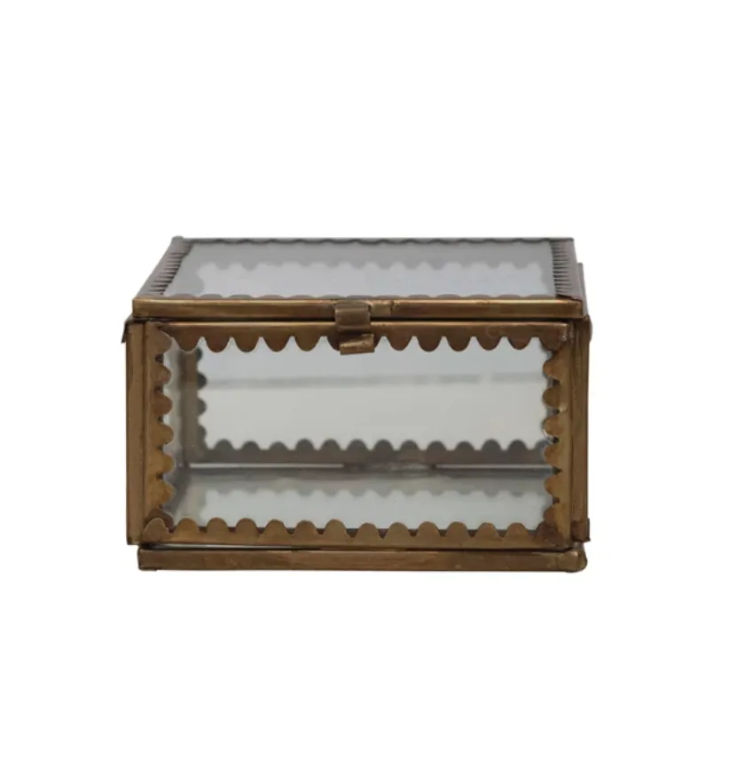 Brass & Glass Box, two sizes