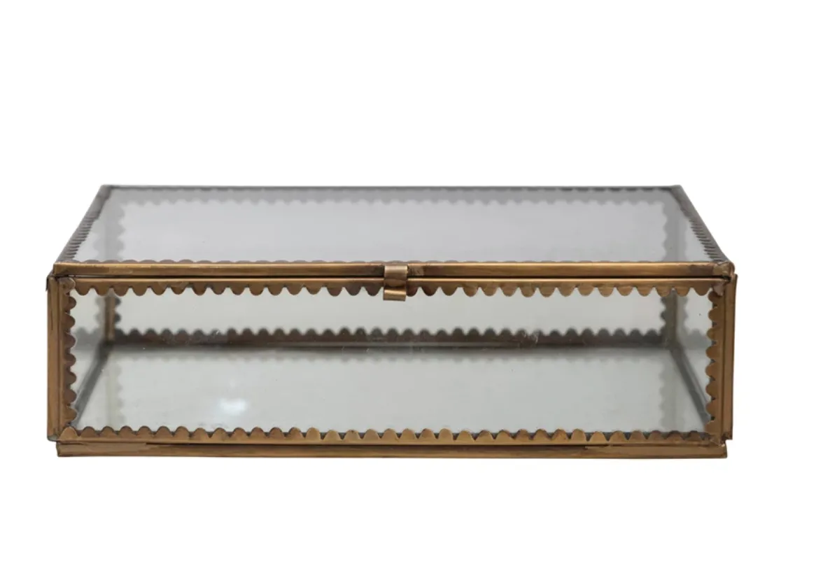 Brass & Glass Box, two sizes