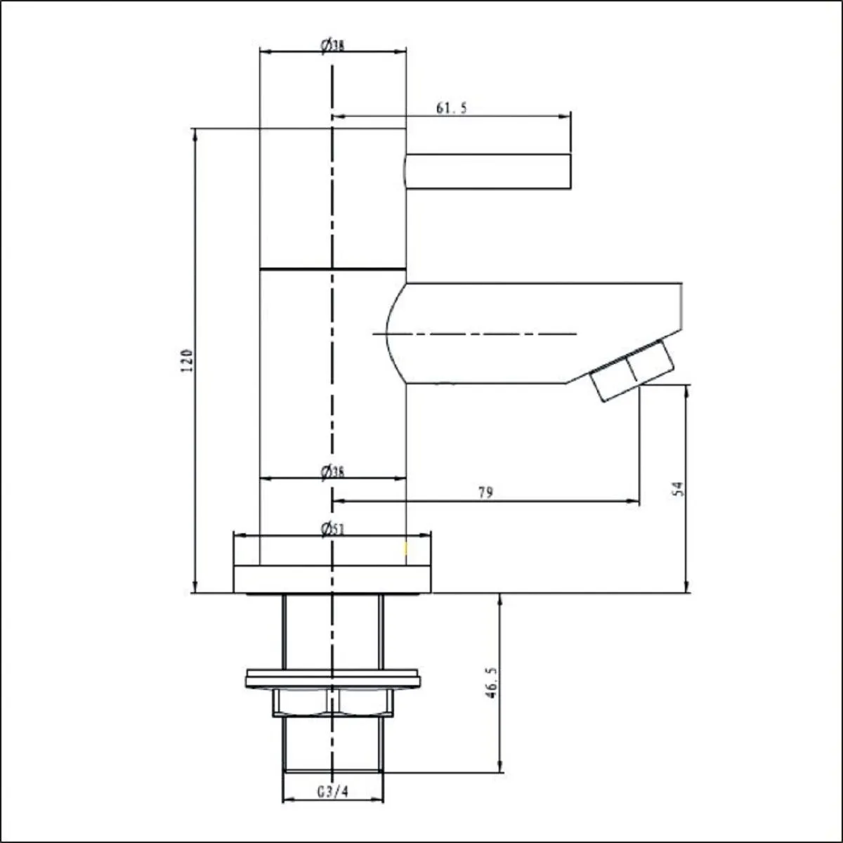 Bristan Blitz Bath Taps - BTZ 3/4 C