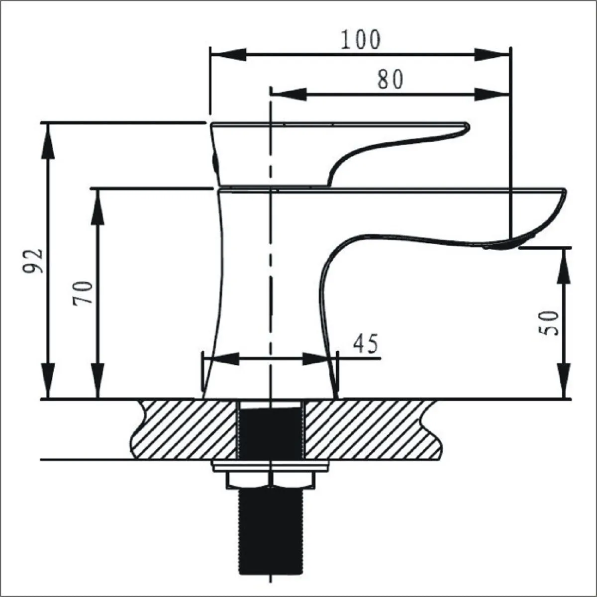 Bristan Hourglass Basin Taps - HOU 1/2 C