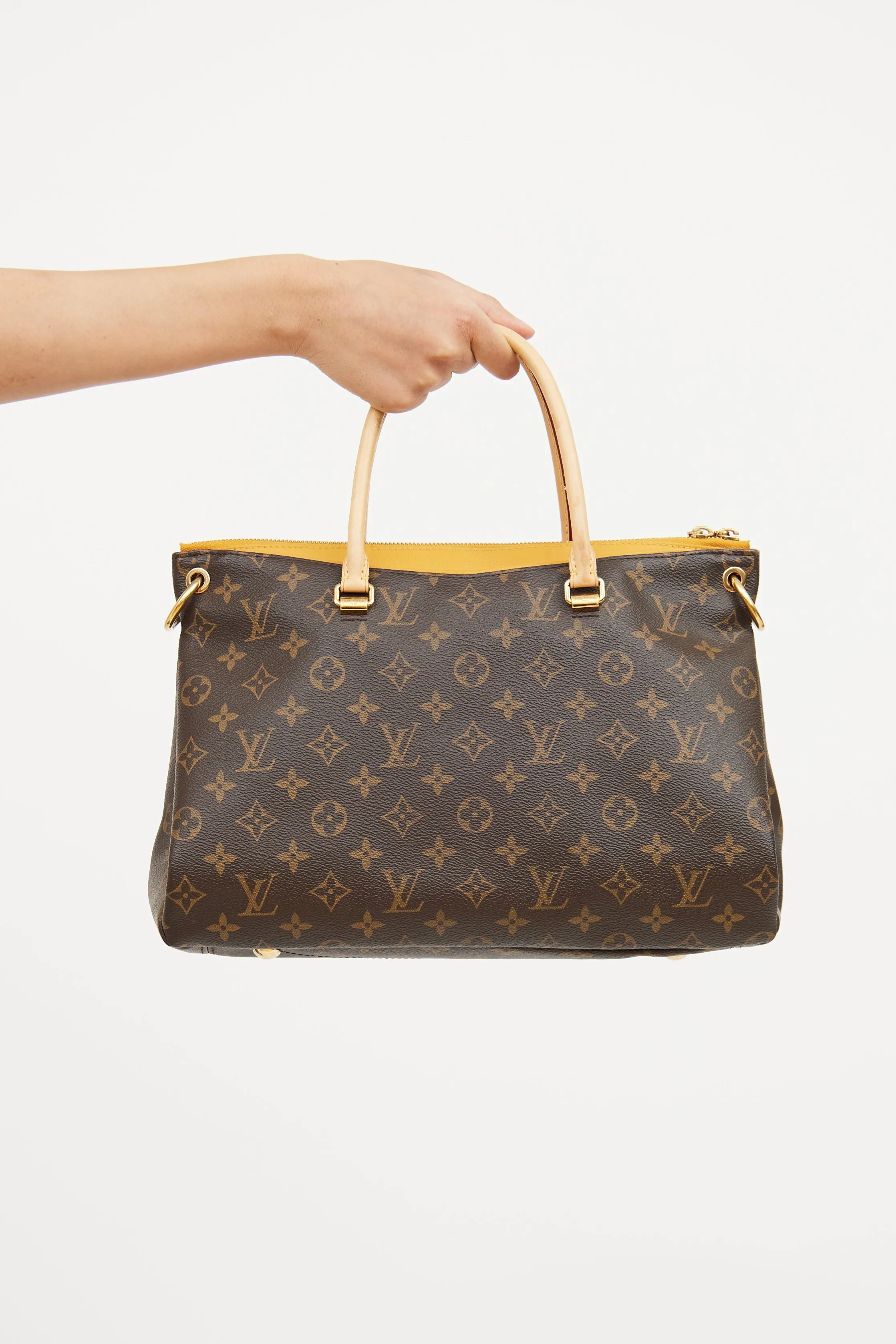 Brown & Yellow Monogram Pallas MM Bag