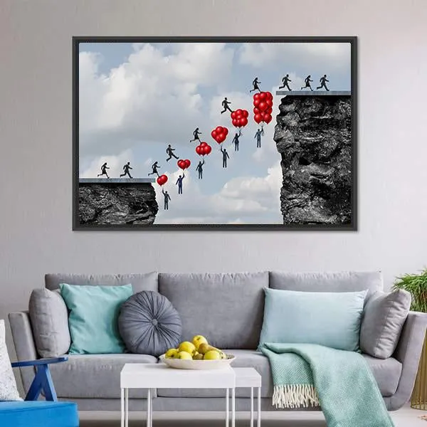 Business Teamwork Success Canvas Wall Art