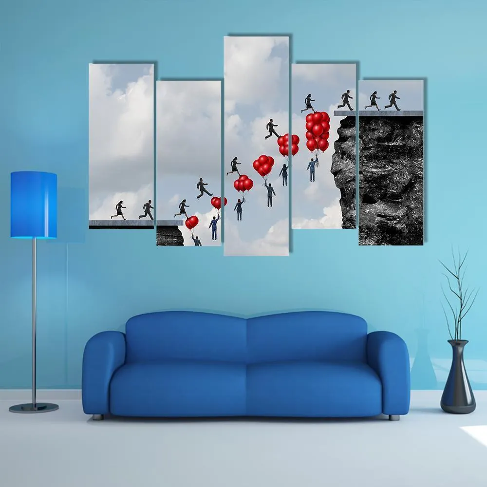 Business Teamwork Success Canvas Wall Art